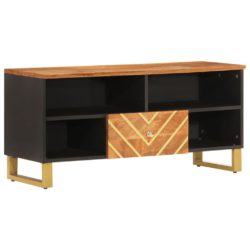 TV-benk brun og svart 100×33,5×46 cm heltre mango