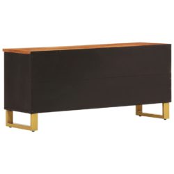 TV-benk brun og svart 100×33,5×46 cm heltre mango