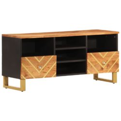 TV-benk brun og svart 100×33,5×46 cm heltre mango