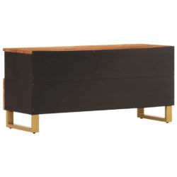 TV-benk brun og svart 100×33,5×46 cm heltre mango