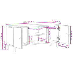 TV-benk 105x33x46 cm heltre mango