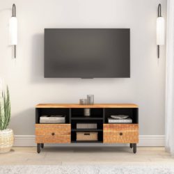 TV-benk 100x33x46 cm heltre akasie