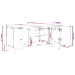 TV-benk 105x33x46 cm heltre mango