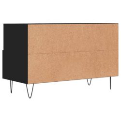 TV-benk svart 80x36x50 cm konstruert tre