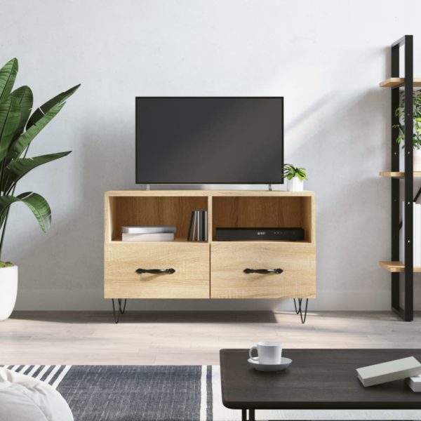 TV-benk sonoma eik 80x36x50 cm konstruert tre