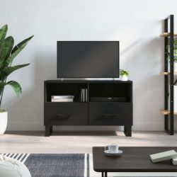 TV-benk svart 80x36x50 cm konstruert tre