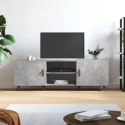 TV-benk betonggrå 150x30x50 cm konstruert tre