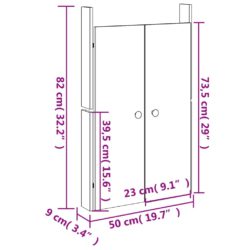 Utekjøkkendører 2stk 50x9x82 cm heltre furu