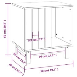 Hundehus hvit 50x40x52 cm heltre furu