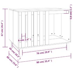 Hundehus 90x60x67 cm heltre furu