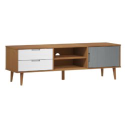 TV-benk MOLDE brun 158x40x49 cm heltre furu