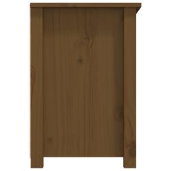 TV-benk honningbrun 79x35x52 cm heltre furu