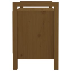 Gangbenk honningbrun 80x40x60 cm heltre furu