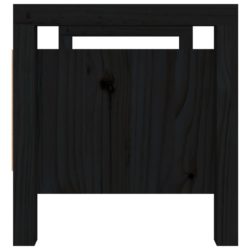 Gangbenk svart 80x40x43 cm heltre furu