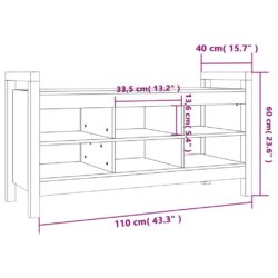 Gangbenk honningbrun 110x40x60 cm heltre furu