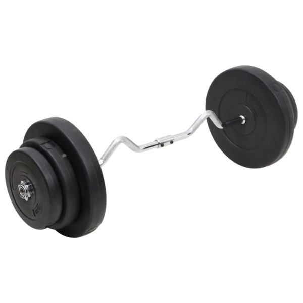 Curl-vektstang med skiver 60 kg