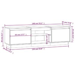 TV-benk 140x35x40 cm heltre furu