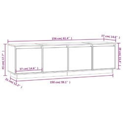 TV-benk 156x37x45 cm heltre furu