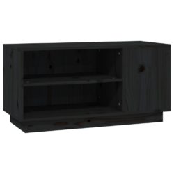 TV-benk svart 80x35x40,5 cm heltre furu