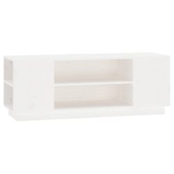 TV-benk hvit 110x35x40,5 cm heltre furu