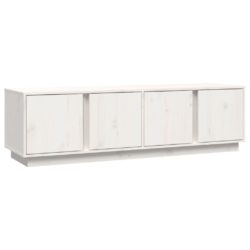 TV-benk hvit 140x40x40 cm heltre furu