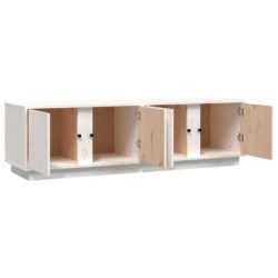 TV-benk hvit 140x40x40 cm heltre furu