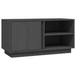 TV-benk grå 80x35x40,5 cm heltre furu