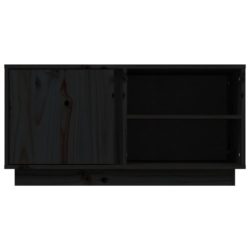 TV-benk svart 80x35x40,5 cm heltre furu