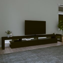 TV-benk med LED-lys svart 290×36,5×40 cm