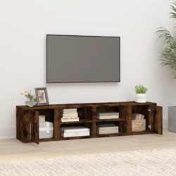 TV-benker 2 stk røkt eik 80×31,5×36 cm konstruert tre