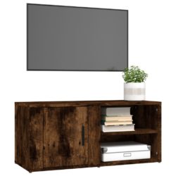 TV-benker 2 stk røkt eik 80×31,5×36 cm konstruert tre