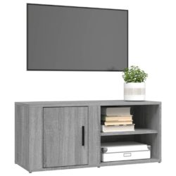 TV-benker 2 stk grå sonoma 80×31,5×36 cm konstruert tre