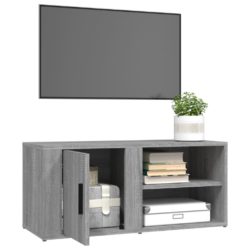 TV-benker 2 stk grå sonoma 80×31,5×36 cm konstruert tre