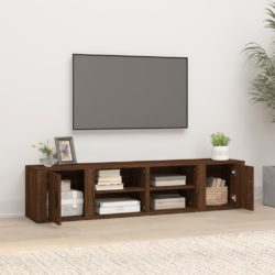 TV-benker 2 stk brun eik 80×31,5×36 cm konstruert tre