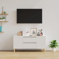 TV-benk hvit 102×44,5×50 cm konstruert tre