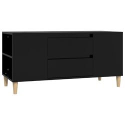 TV-benk svart 102×44,5×50 cm konstruert tre