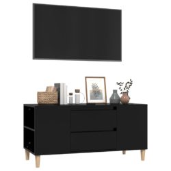 TV-benk svart 102×44,5×50 cm konstruert tre