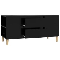 TV-benk svart 102×44,5×50 cm konstruert tre