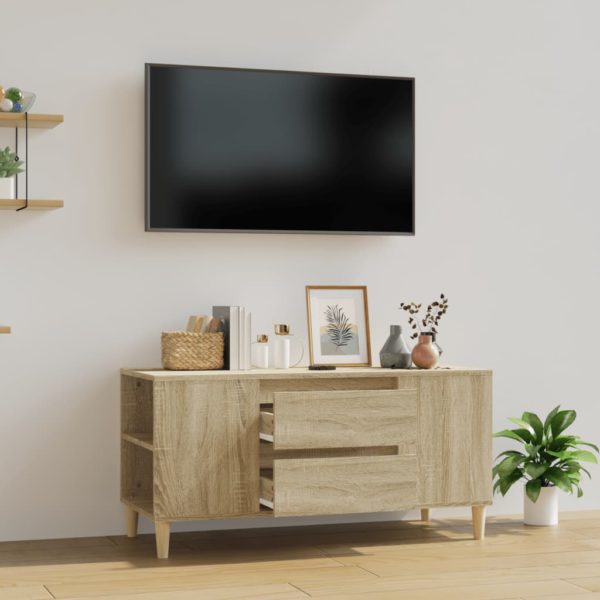 TV-benk sonoma eik 102×44,5×50 cm konstruert tre