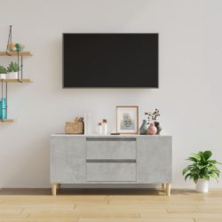 TV-benk betonggrå 102×44,5×50 cm konstruert tre