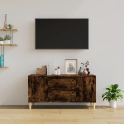 TV-benk røkt eik 102×44,5×50 cm konstruert tre