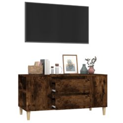 TV-benk røkt eik 102×44,5×50 cm konstruert tre