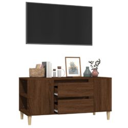 TV-benk brun eik 102×44,5×50 cm konstruert tre