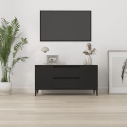 TV-benk svart 102×44,5×50 cm konstruert tre