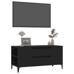 TV-benk svart 102×44,5×50 cm konstruert tre