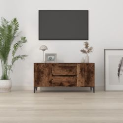 TV-benk røkt eik 102×44,5×50 cm konstruert tre