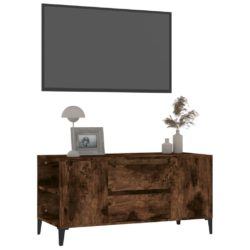 TV-benk røkt eik 102×44,5×50 cm konstruert tre