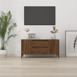 TV-benk brun eik 102×44,5×50 cm konstruert tre