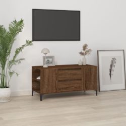 TV-benk brun eik 102×44,5×50 cm konstruert tre