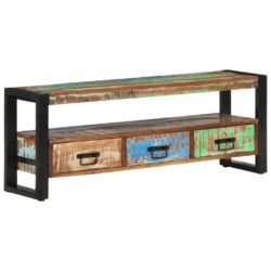 TV-benk 120x30x45 cm gjenvunnet heltre